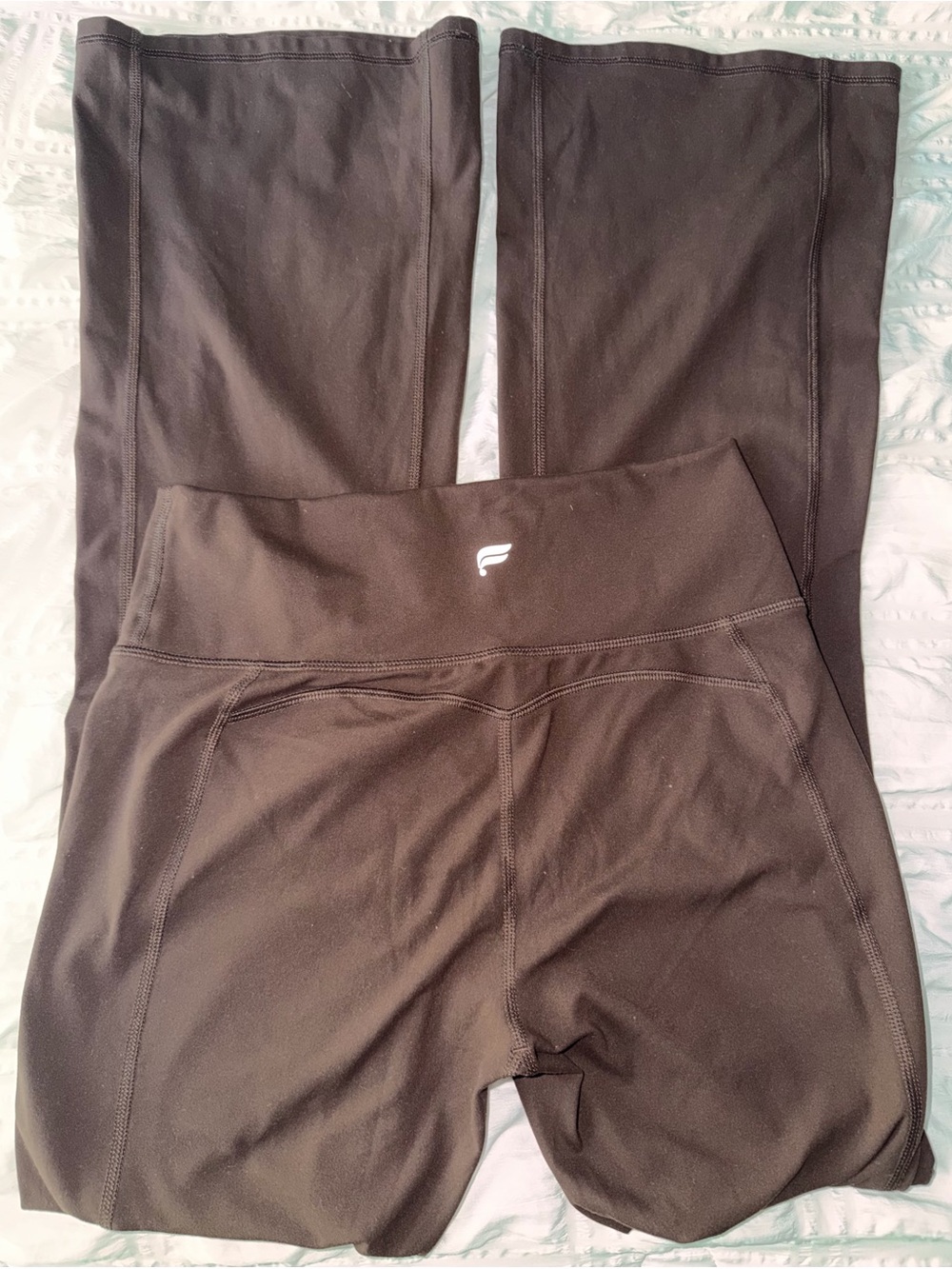 Fabletics Brown High-Waist Flare Leggings - Picture 2 of 3